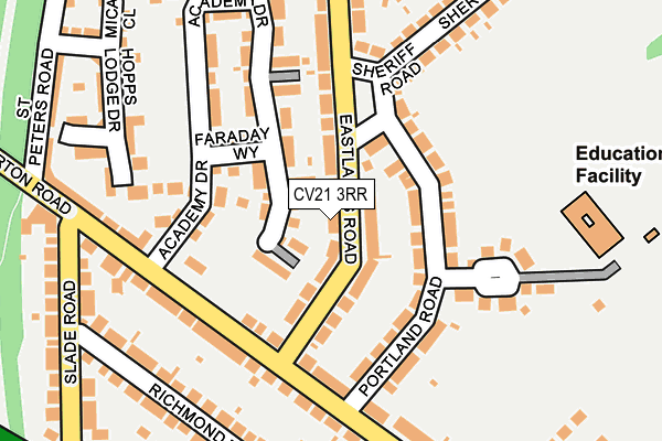 CV21 3RR map - OS OpenMap – Local (Ordnance Survey)