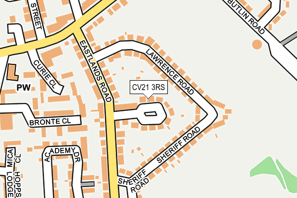 CV21 3RS map - OS OpenMap – Local (Ordnance Survey)