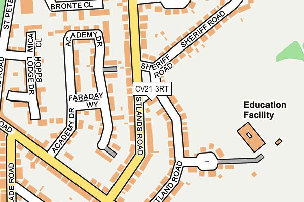 CV21 3RT map - OS OpenMap – Local (Ordnance Survey)