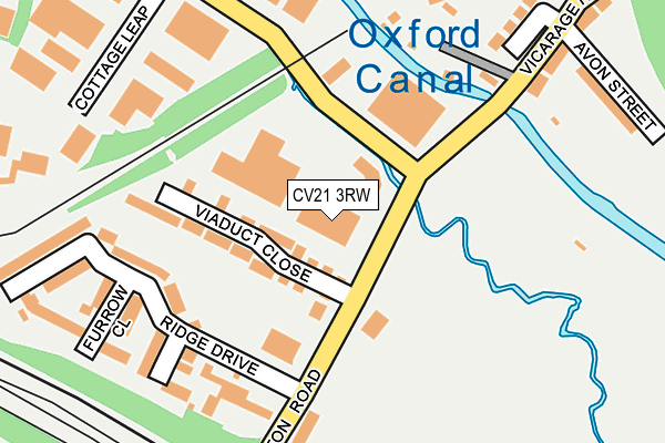 CV21 3RW map - OS OpenMap – Local (Ordnance Survey)
