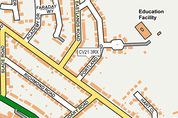 CV21 3RX map - OS OpenMap – Local (Ordnance Survey)