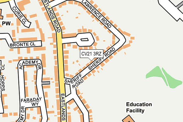 CV21 3RZ map - OS OpenMap – Local (Ordnance Survey)