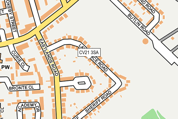 CV21 3SA map - OS OpenMap – Local (Ordnance Survey)