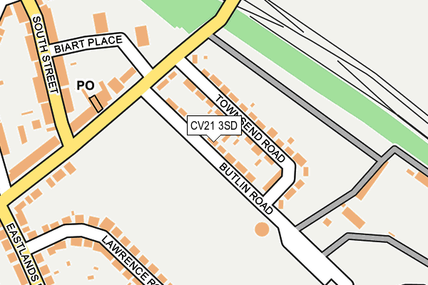 CV21 3SD map - OS OpenMap – Local (Ordnance Survey)
