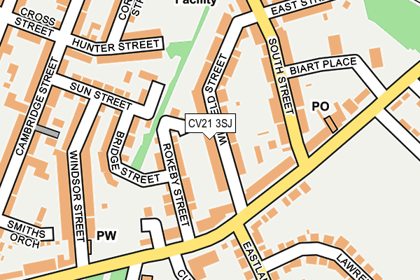 CV21 3SJ map - OS OpenMap – Local (Ordnance Survey)