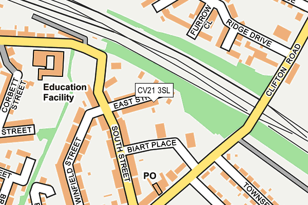 CV21 3SL map - OS OpenMap – Local (Ordnance Survey)