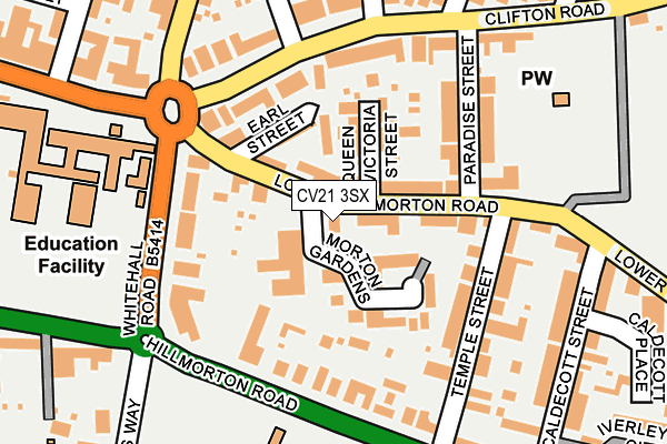 CV21 3SX map - OS OpenMap – Local (Ordnance Survey)