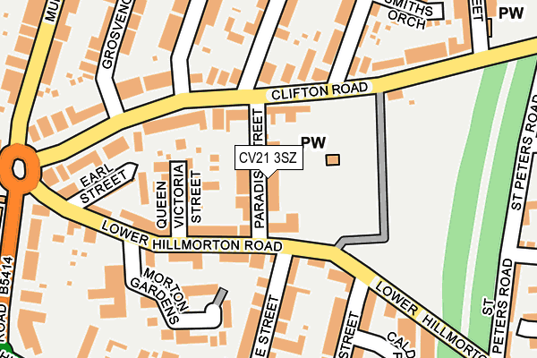 CV21 3SZ map - OS OpenMap – Local (Ordnance Survey)