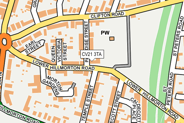 CV21 3TA map - OS OpenMap – Local (Ordnance Survey)