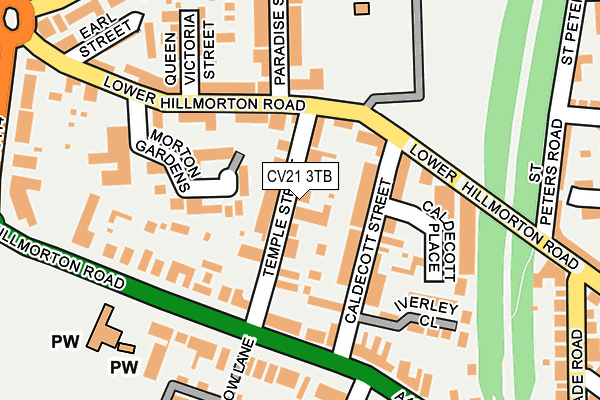 CV21 3TB map - OS OpenMap – Local (Ordnance Survey)