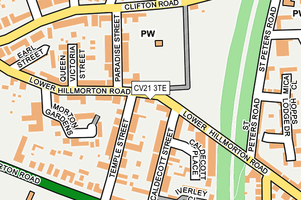 CV21 3TE map - OS OpenMap – Local (Ordnance Survey)