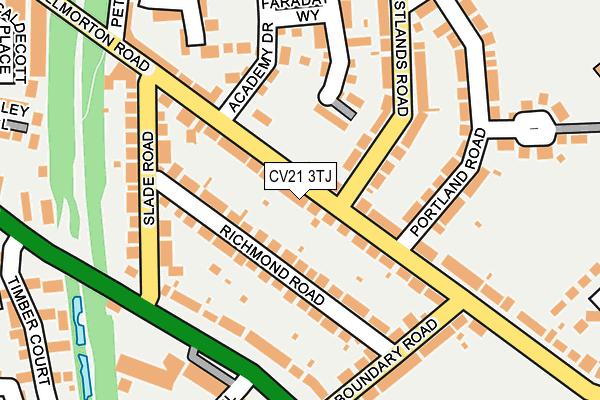 CV21 3TJ map - OS OpenMap – Local (Ordnance Survey)