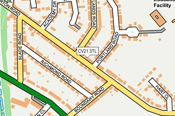 CV21 3TL map - OS OpenMap – Local (Ordnance Survey)