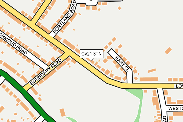 CV21 3TN map - OS OpenMap – Local (Ordnance Survey)