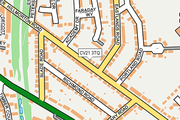 CV21 3TQ map - OS OpenMap – Local (Ordnance Survey)