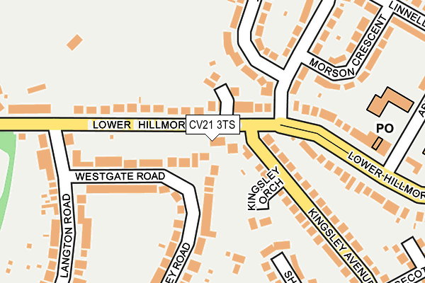 CV21 3TS map - OS OpenMap – Local (Ordnance Survey)