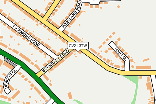 CV21 3TW map - OS OpenMap – Local (Ordnance Survey)