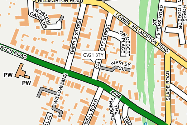 CV21 3TY map - OS OpenMap – Local (Ordnance Survey)