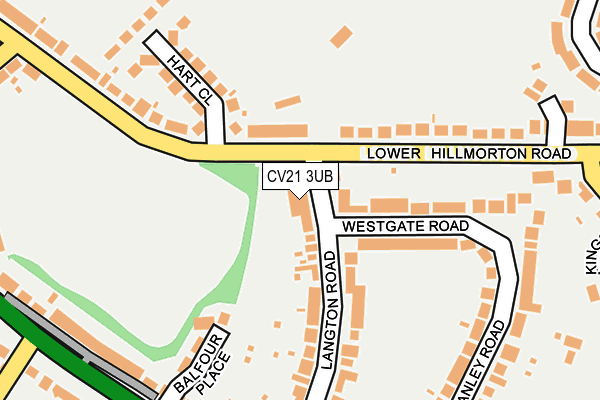 CV21 3UB map - OS OpenMap – Local (Ordnance Survey)