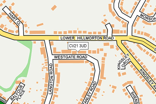 CV21 3UD map - OS OpenMap – Local (Ordnance Survey)