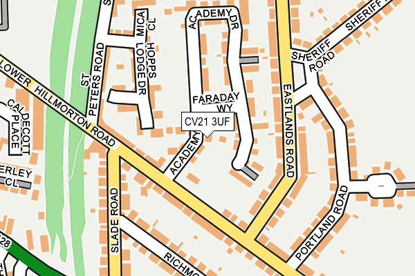 CV21 3UF map - OS OpenMap – Local (Ordnance Survey)