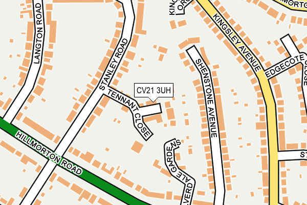 CV21 3UH map - OS OpenMap – Local (Ordnance Survey)