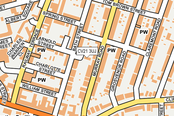 CV21 3UJ map - OS OpenMap – Local (Ordnance Survey)