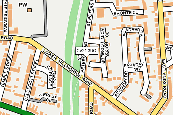 CV21 3UQ map - OS OpenMap – Local (Ordnance Survey)