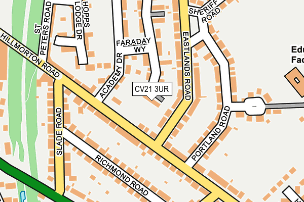 CV21 3UR map - OS OpenMap – Local (Ordnance Survey)