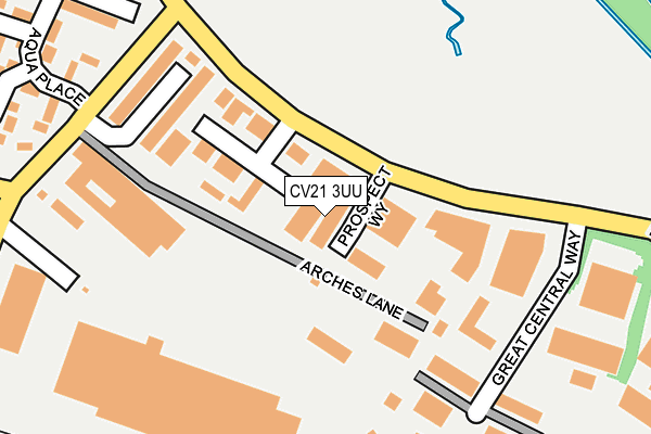 CV21 3UU map - OS OpenMap – Local (Ordnance Survey)