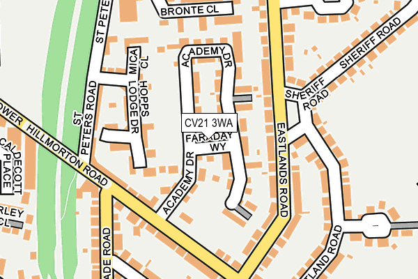 CV21 3WA map - OS OpenMap – Local (Ordnance Survey)