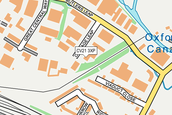 CV21 3XP map - OS OpenMap – Local (Ordnance Survey)
