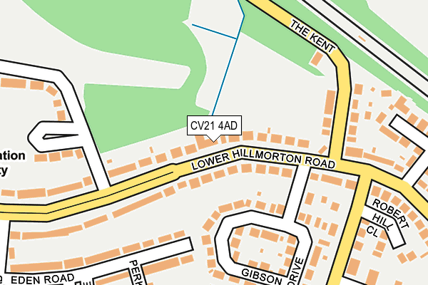 CV21 4AD map - OS OpenMap – Local (Ordnance Survey)