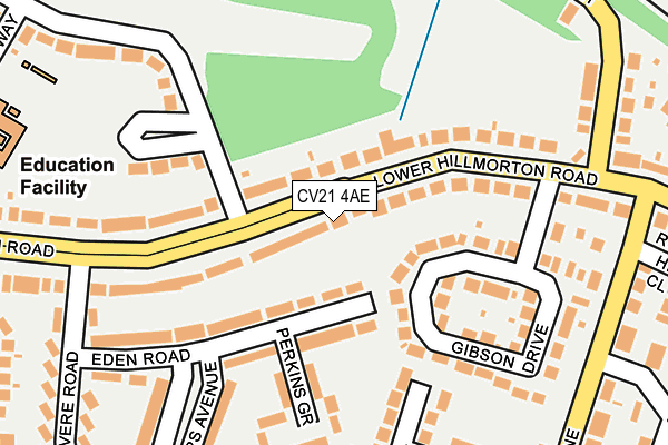CV21 4AE map - OS OpenMap – Local (Ordnance Survey)