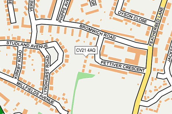 CV21 4AQ map - OS OpenMap – Local (Ordnance Survey)