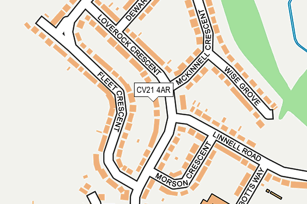 CV21 4AR map - OS OpenMap – Local (Ordnance Survey)