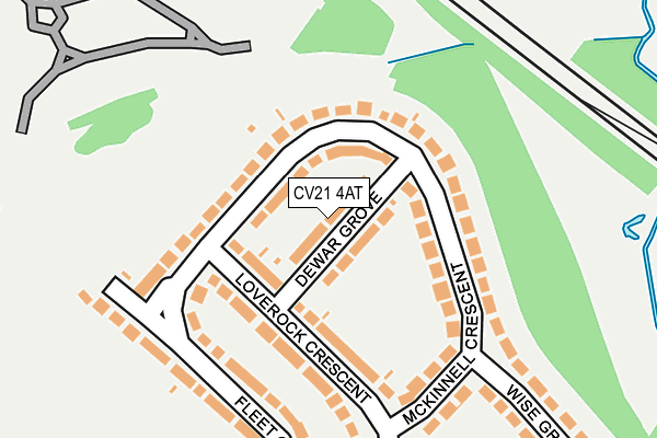 CV21 4AT map - OS OpenMap – Local (Ordnance Survey)