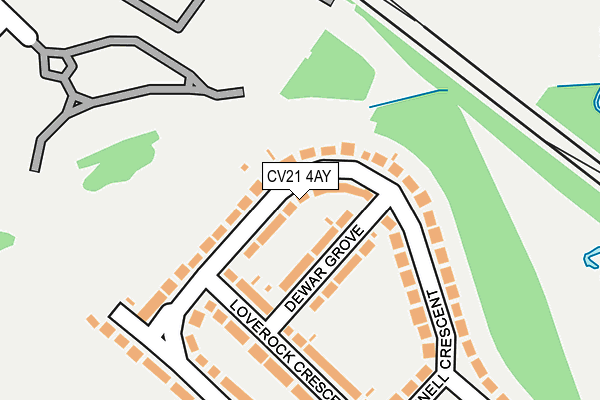CV21 4AY map - OS OpenMap – Local (Ordnance Survey)