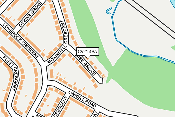 CV21 4BA map - OS OpenMap – Local (Ordnance Survey)