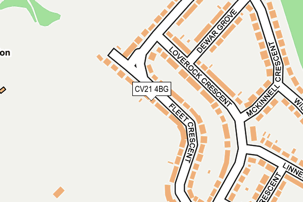 CV21 4BG map - OS OpenMap – Local (Ordnance Survey)