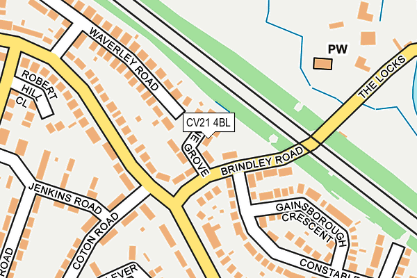 CV21 4BL map - OS OpenMap – Local (Ordnance Survey)