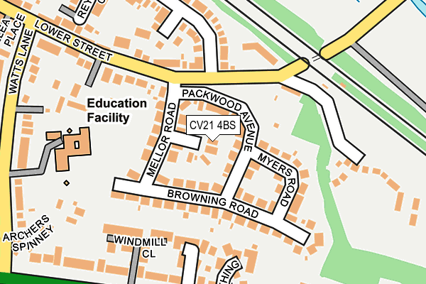 CV21 4BS map - OS OpenMap – Local (Ordnance Survey)