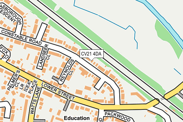 CV21 4DA map - OS OpenMap – Local (Ordnance Survey)