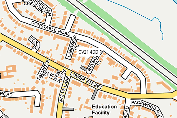 CV21 4DD map - OS OpenMap – Local (Ordnance Survey)