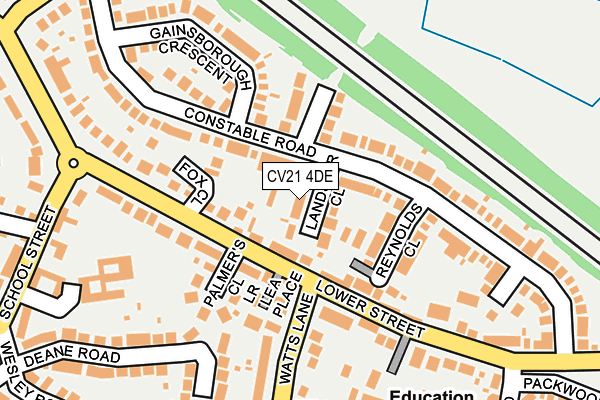 CV21 4DE map - OS OpenMap – Local (Ordnance Survey)