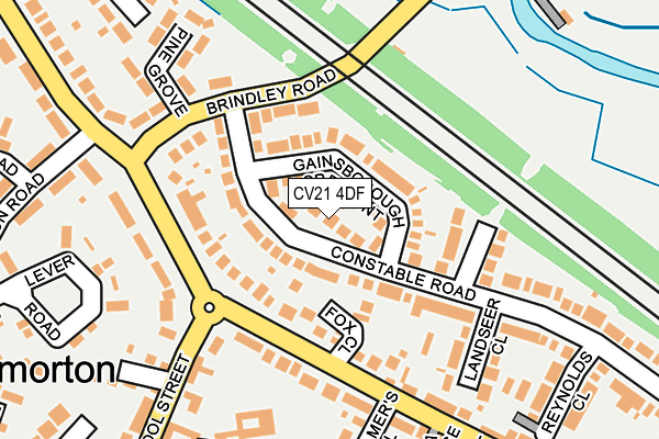 CV21 4DF map - OS OpenMap – Local (Ordnance Survey)