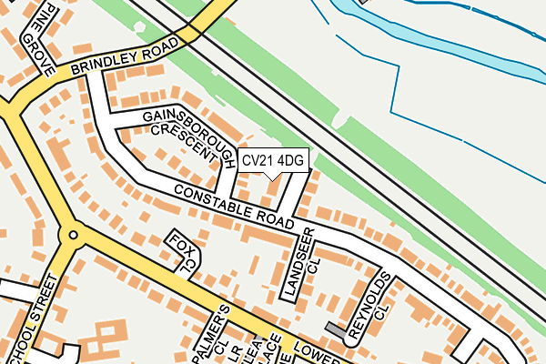 CV21 4DG map - OS OpenMap – Local (Ordnance Survey)
