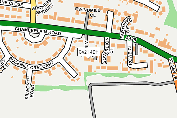 CV21 4DH map - OS OpenMap – Local (Ordnance Survey)