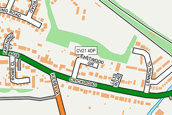 CV21 4DP map - OS OpenMap – Local (Ordnance Survey)