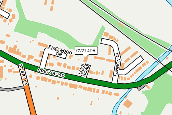 CV21 4DR map - OS OpenMap – Local (Ordnance Survey)